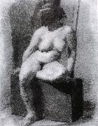 Thomas Eakins The Veiled Nude-s sitting Position oil painting